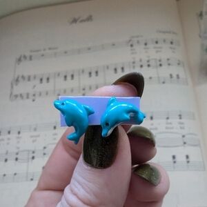 Blue Dolphin Earrings